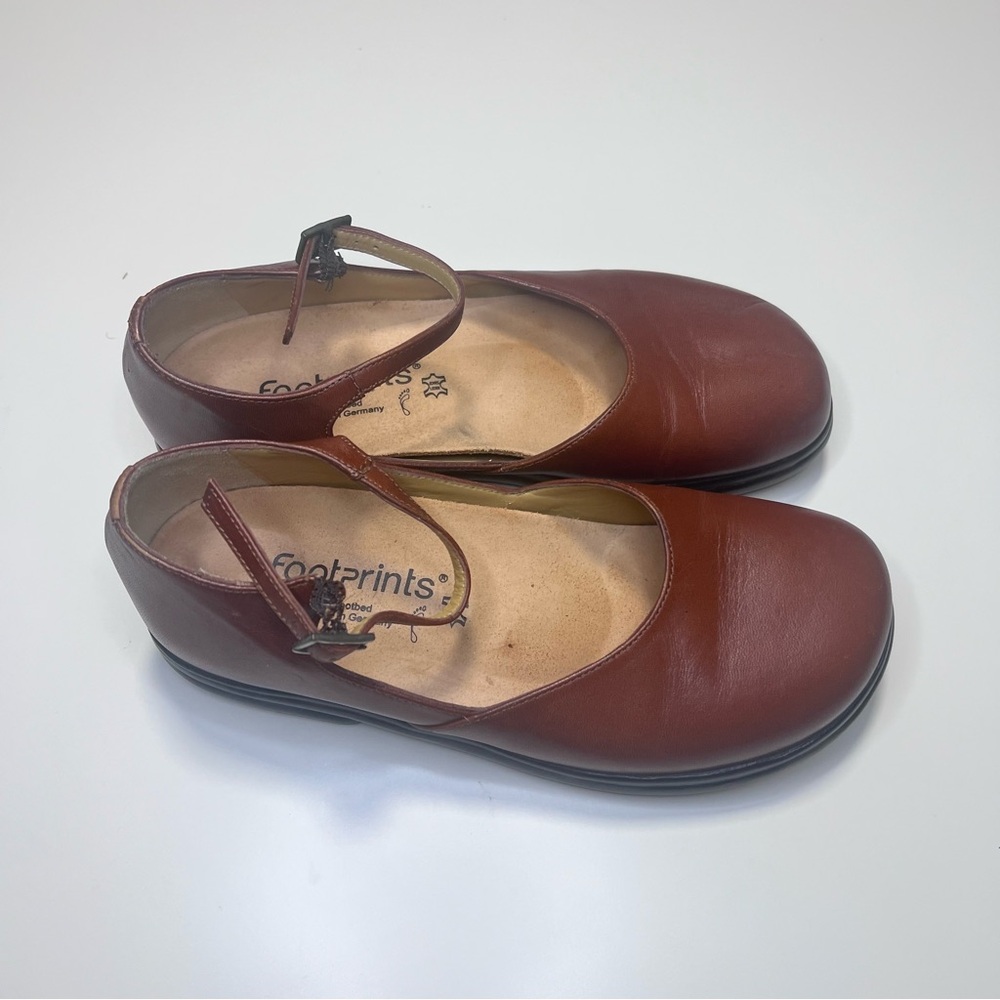 Birkenstock Footprints Mary Janes Brown Leather Size 38/ 7,5